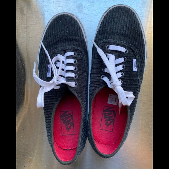 black corduroy vans